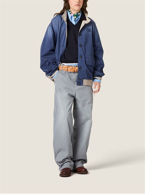 Pantaloni in twill tinto capo MIU MIU | MP197019R3F0276